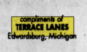 Terrace Lanes (on Christiana Lake) - Jan 19 1989 Ad (newer photo)